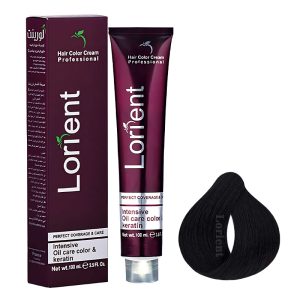 رنگ مو مشکی پرکلاغی C1 لورینت حجم 100 Ml